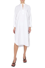 Mao Collar Cotton Dress
