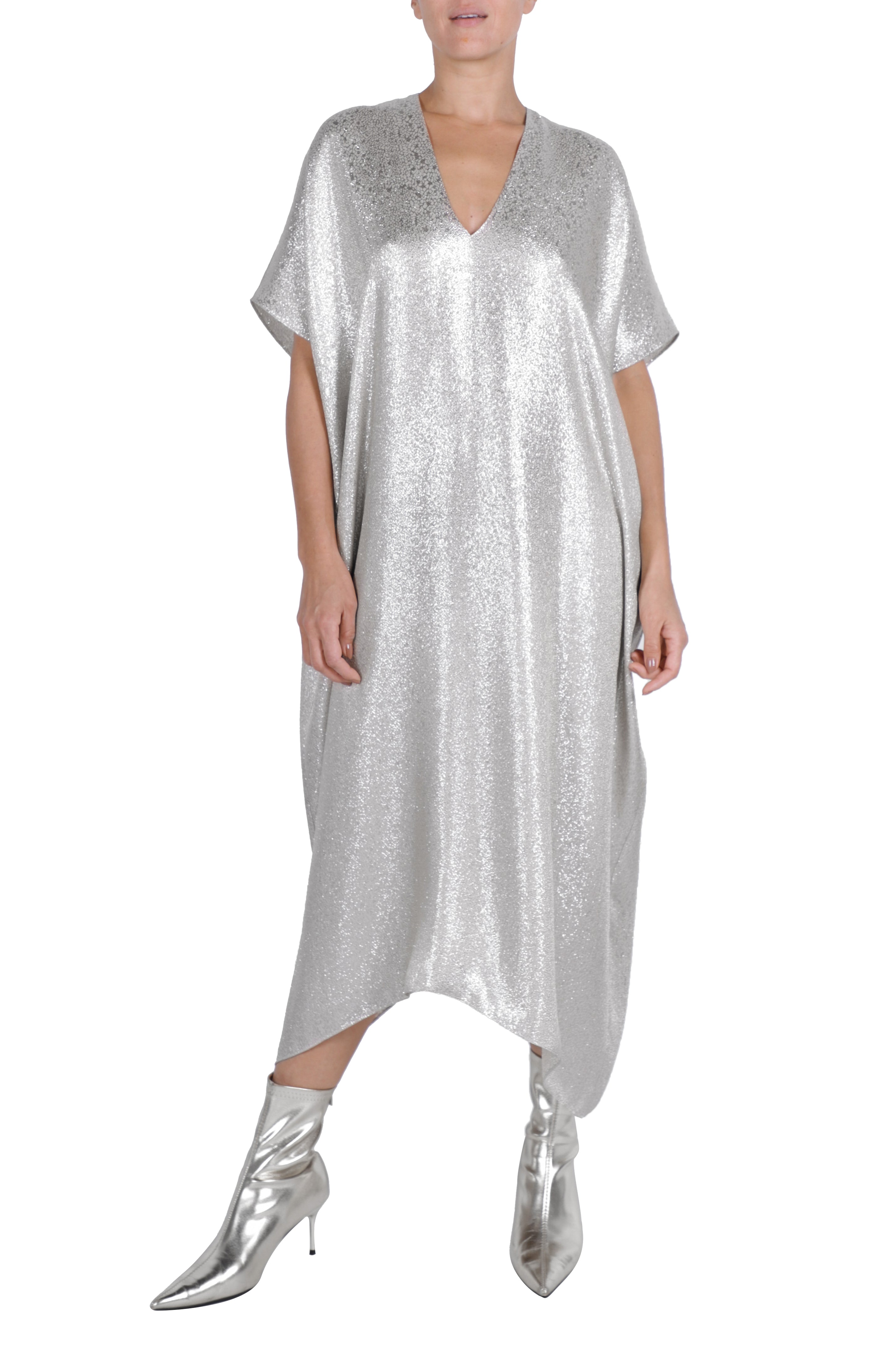 Long Metallic Boubou Caftan