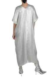 Long Metallic Boubou Caftan