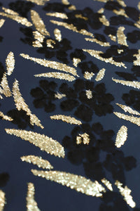 Metallic Gold Petal Silk Boubou Caftan