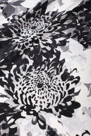 Silk Printed Peony Long Dress