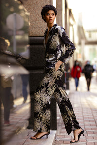 Printed Silk PJ Set