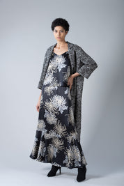 Printed Silk Satin Sweep Skirt