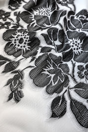 Metallic Silk Flower Babani Cover Up