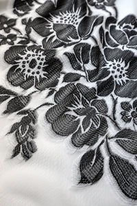 Metallic Silk Flower Babani Cover Up