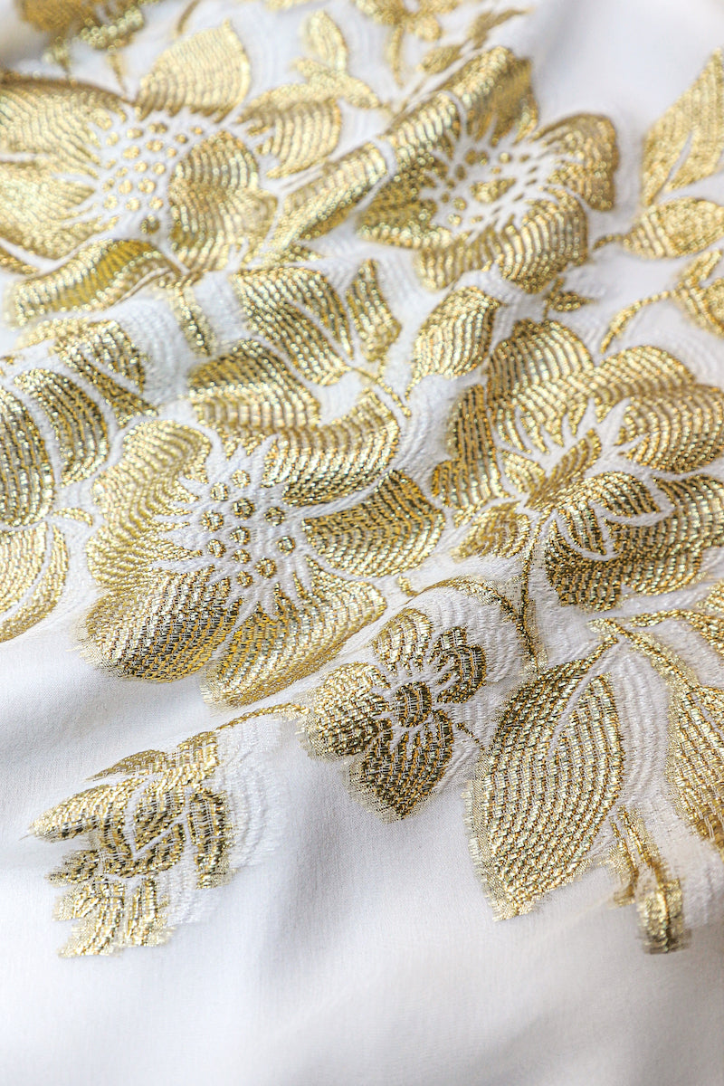 Metallic Silk Flower Babani Cover Up