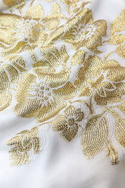 Metallic Silk Flower Babani Cover Up