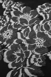 Metallic Silk Flower Babani Cover Up