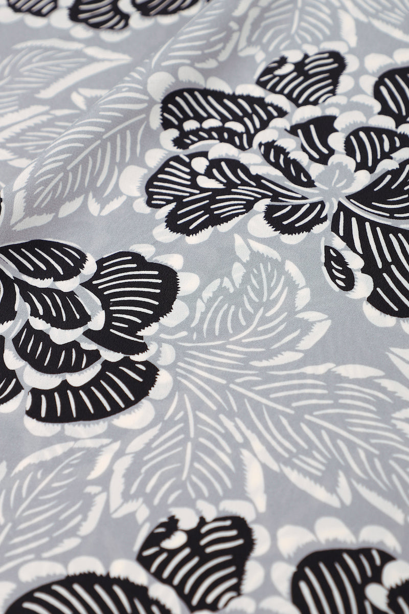 Flower Printed Crepe Boubou Caftan