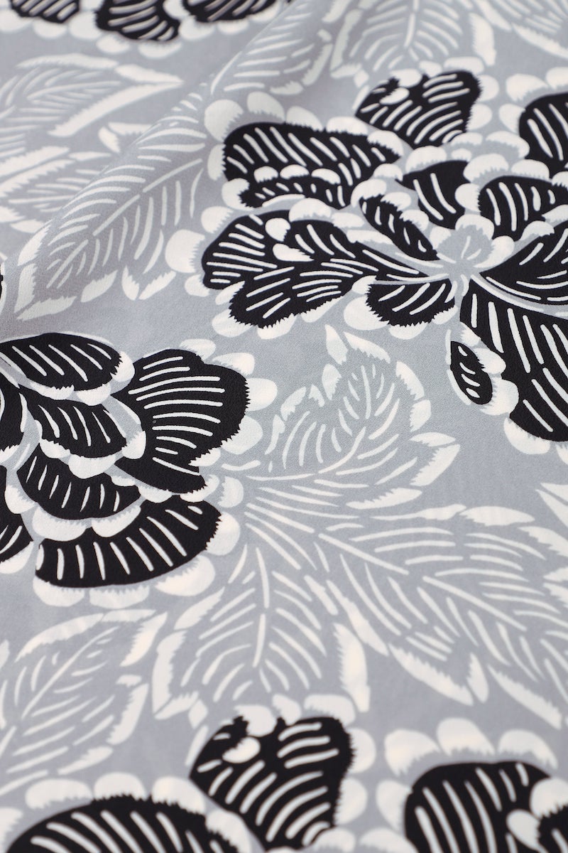 Flower Printed Crepe Boubou Caftan