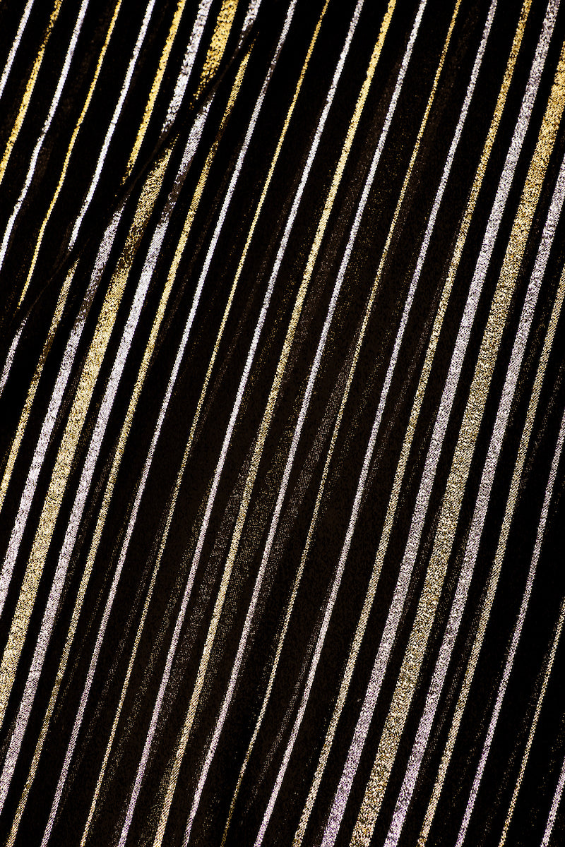 Metallic Stripe Cover Up