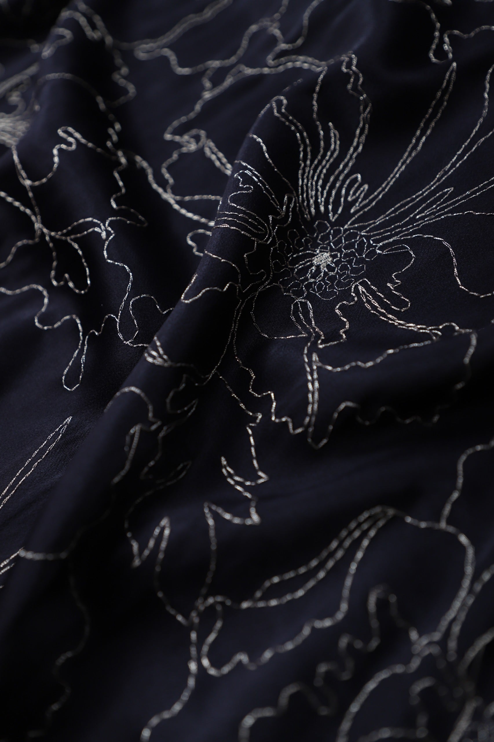 Satin Crepe Embroidered Boubou Caftan