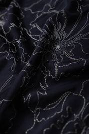 Satin Crepe Embroidered Boubou Caftan