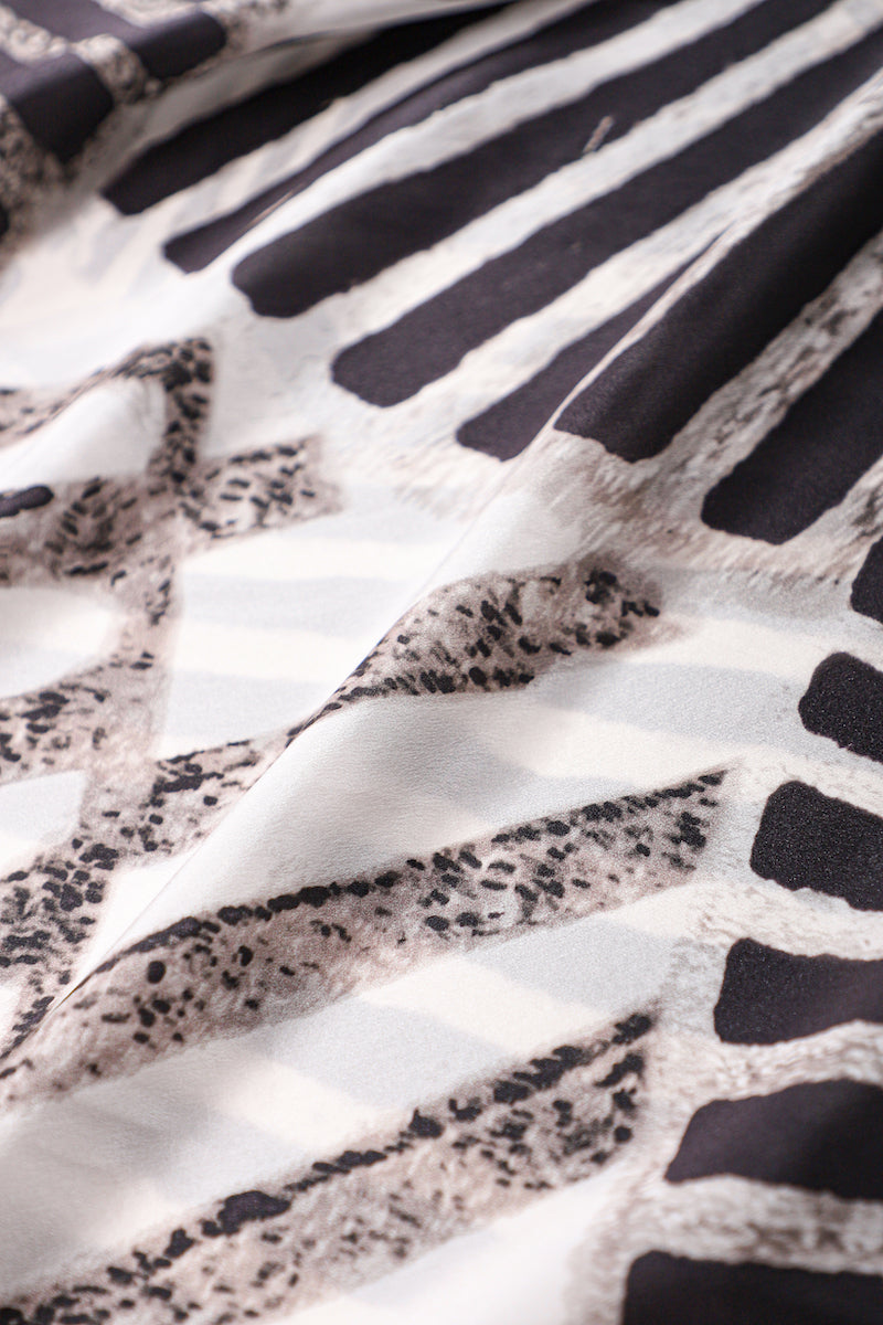 Zebra Palm Boubou Caftan