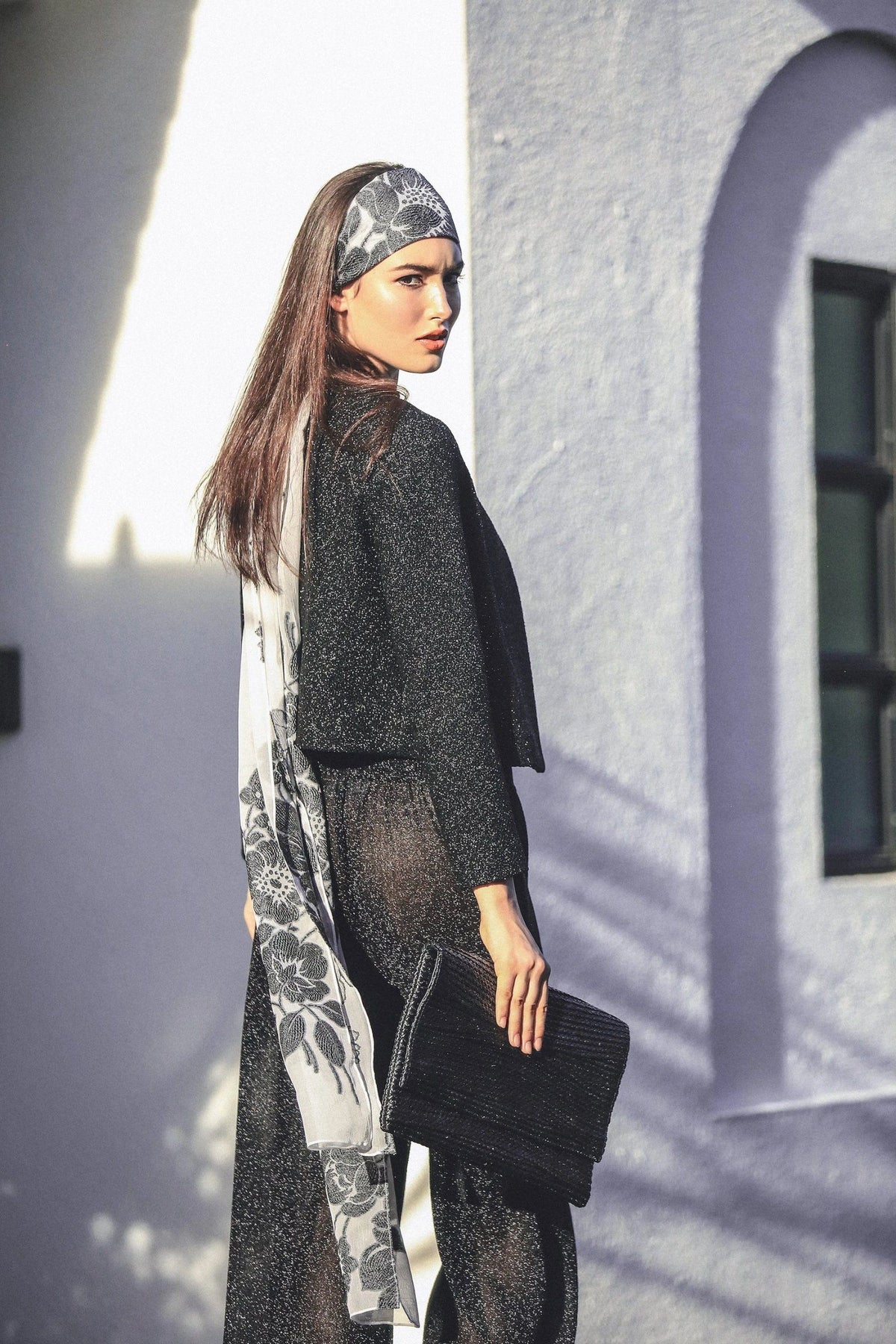 Metallic Jersey Palazzo Pants