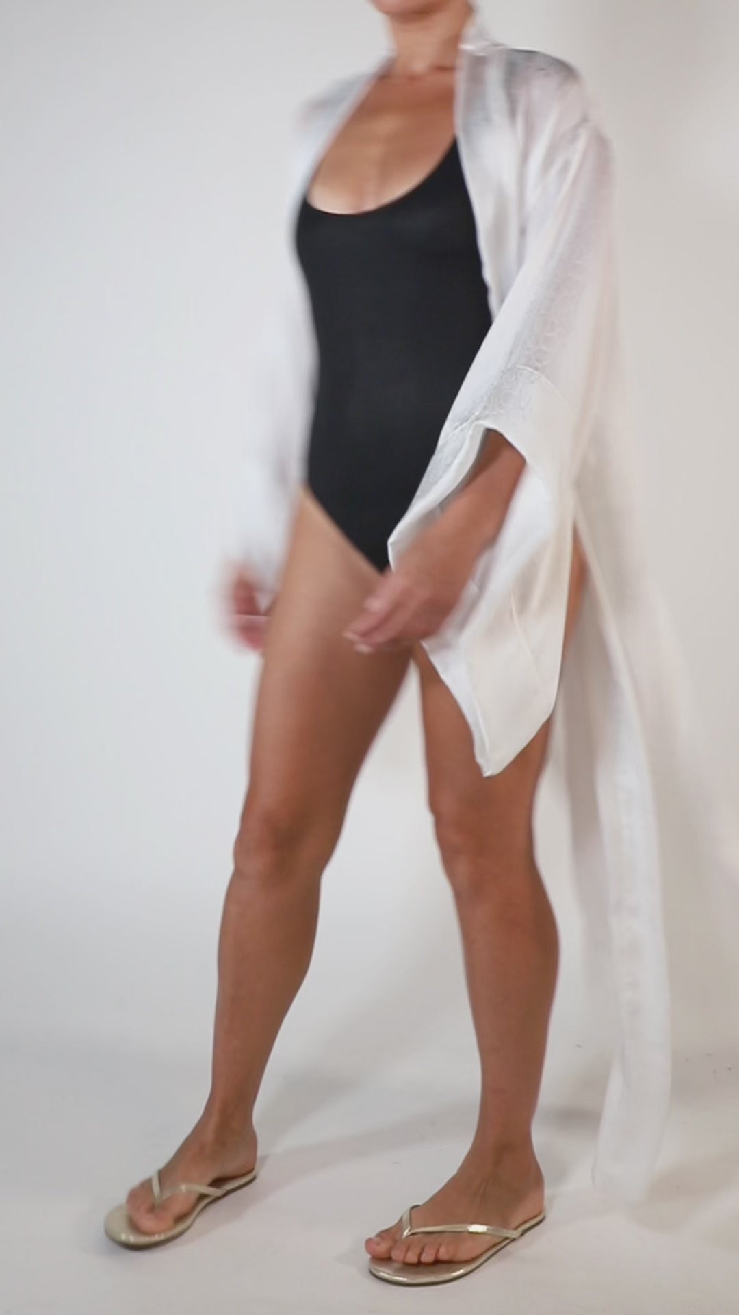 Silk Croco Jacquard Kimono