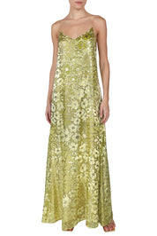 Chartreuse Gold Flower Cami Dress