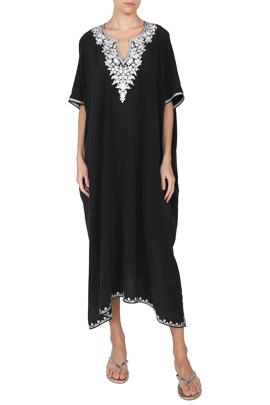 Midi Length Embroidered Boubou Caftan