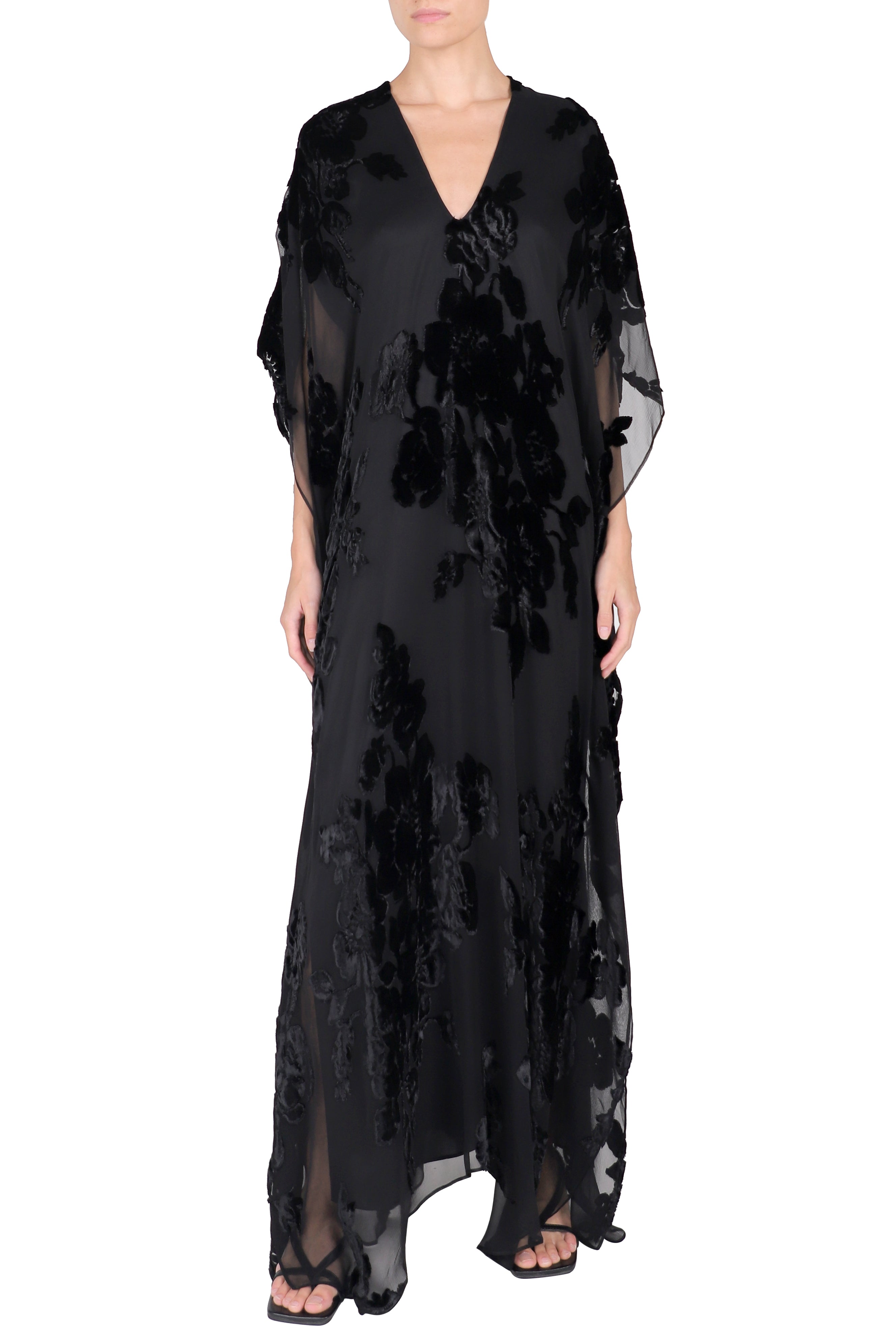 Rose Velour Devore Boubou Caftan