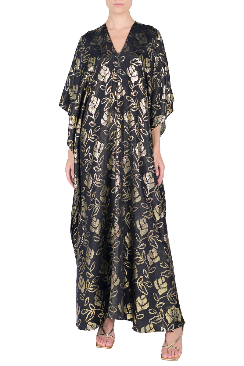 Metallic Floral Boubou Caftan