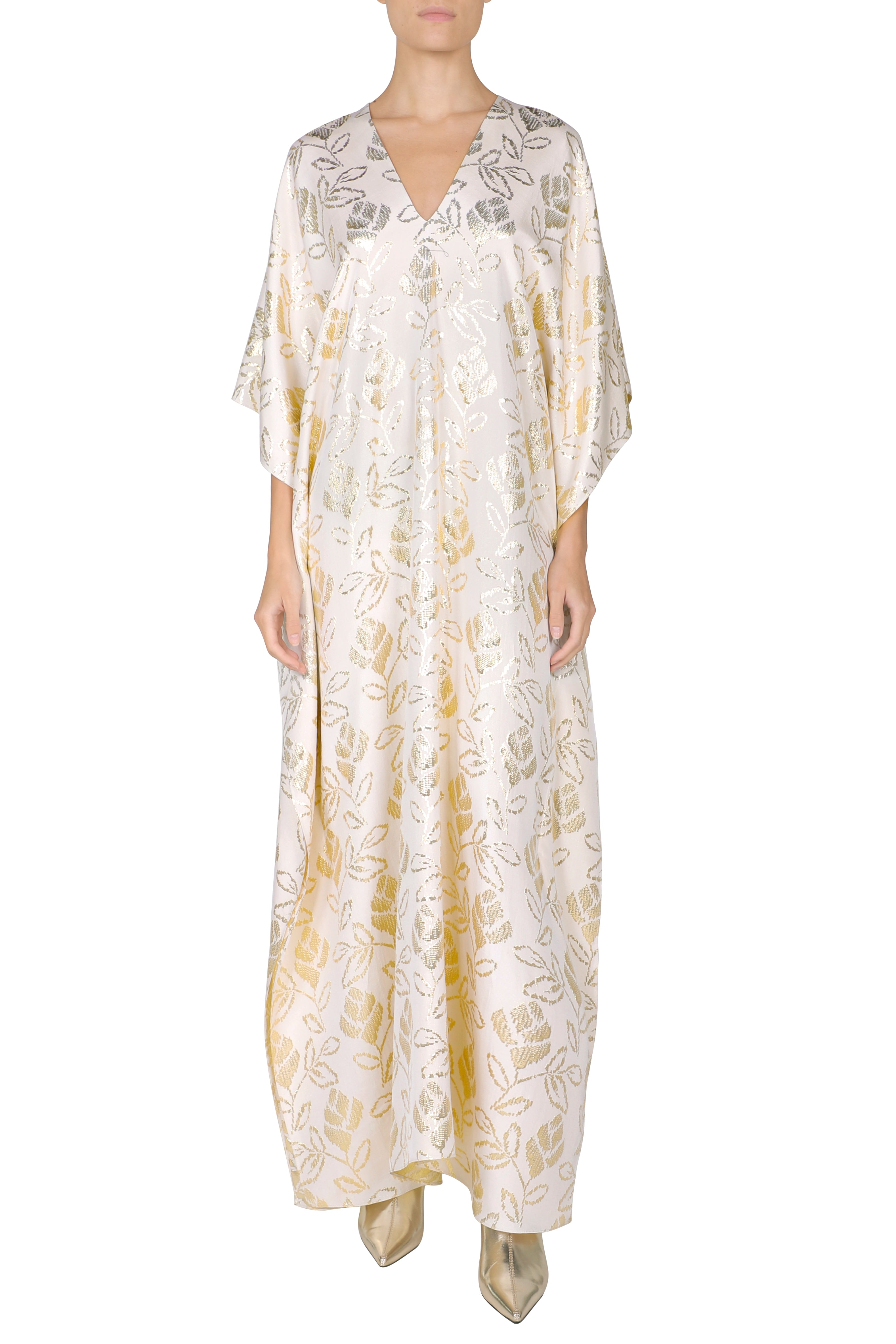 Metallic Floral Boubou Caftan