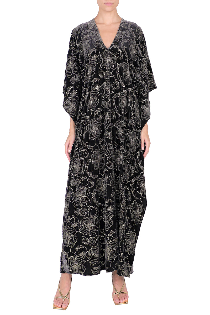 Embroidered Velour Boubou Caftan
