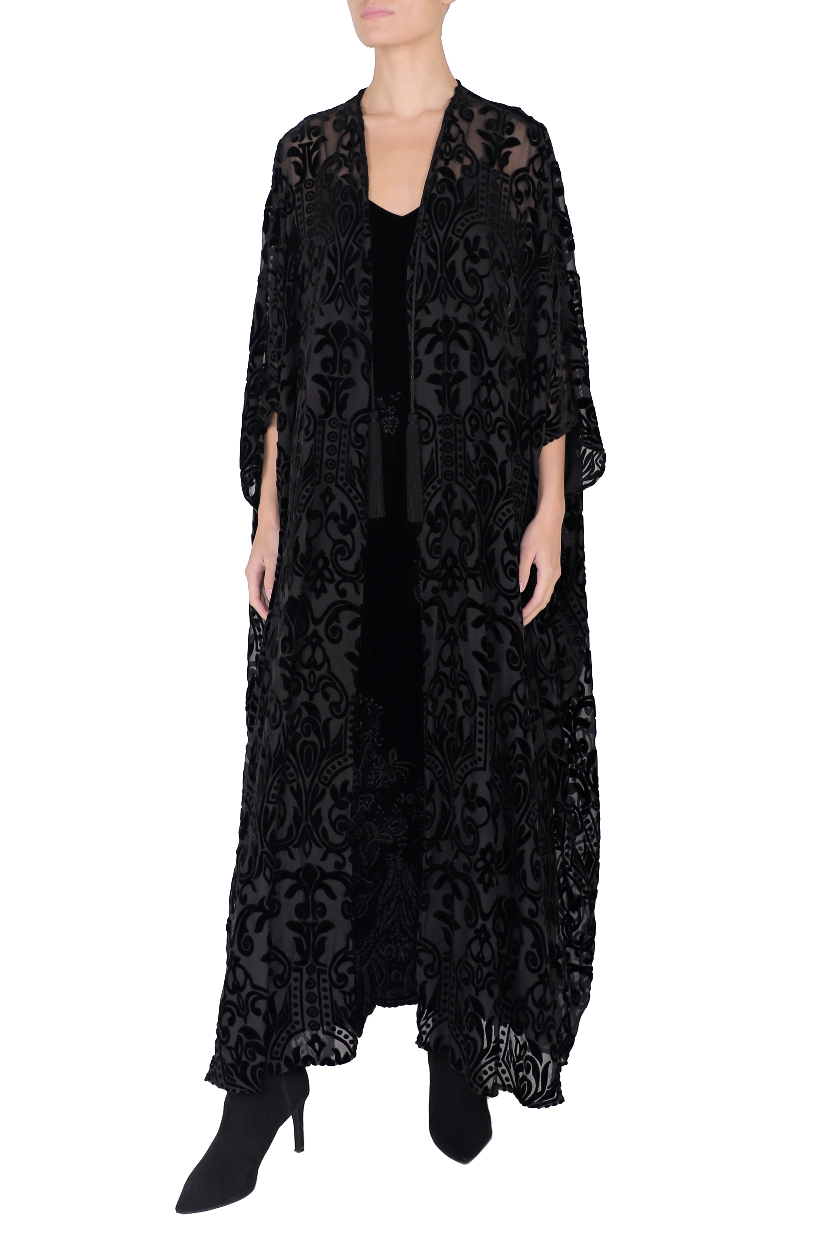 Devore Velours Tassels Cover Up