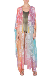 Metallic Flower Cover Up with Tassels