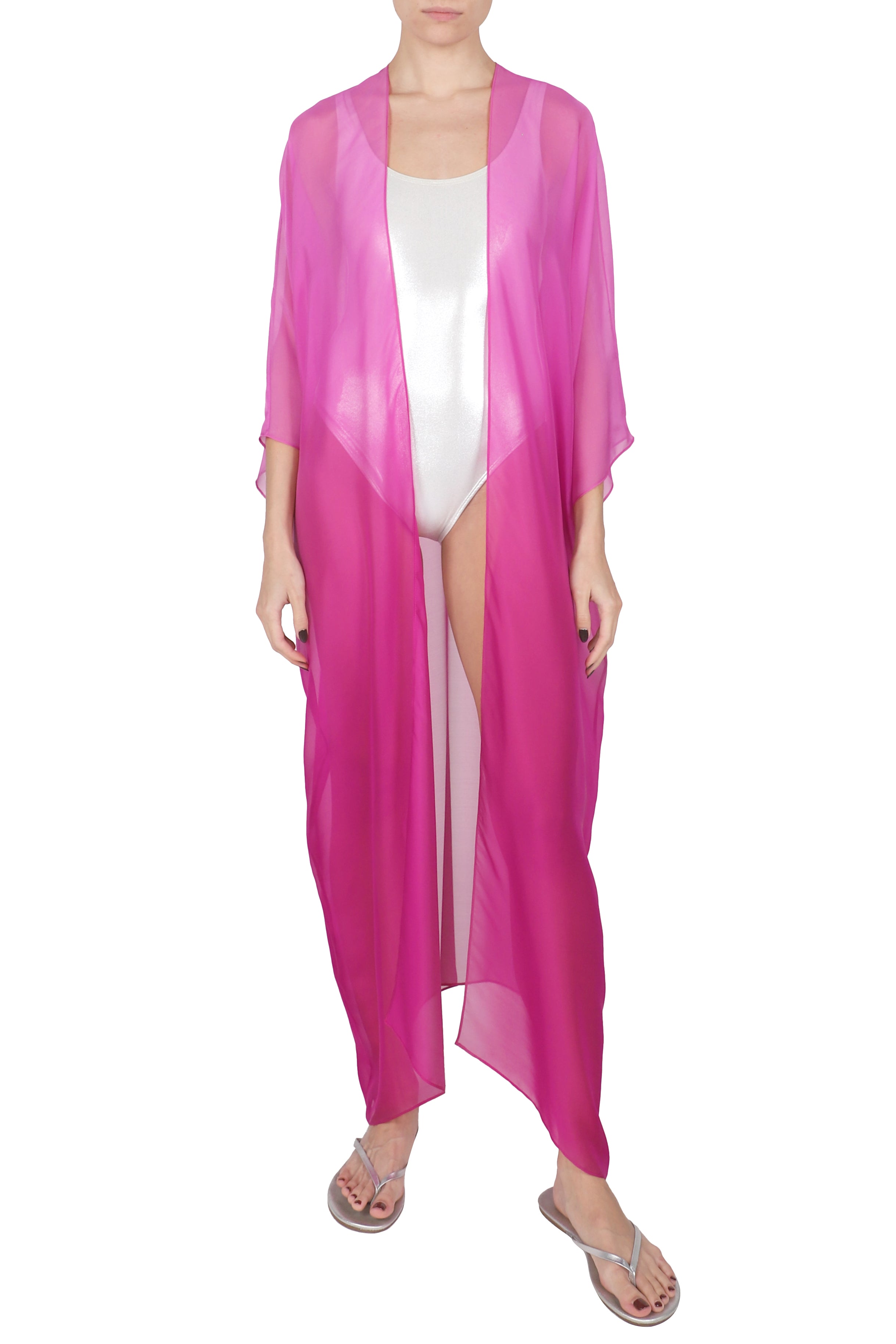 Ombre Silk Chiffon Cover Up – Marie France Van Damme