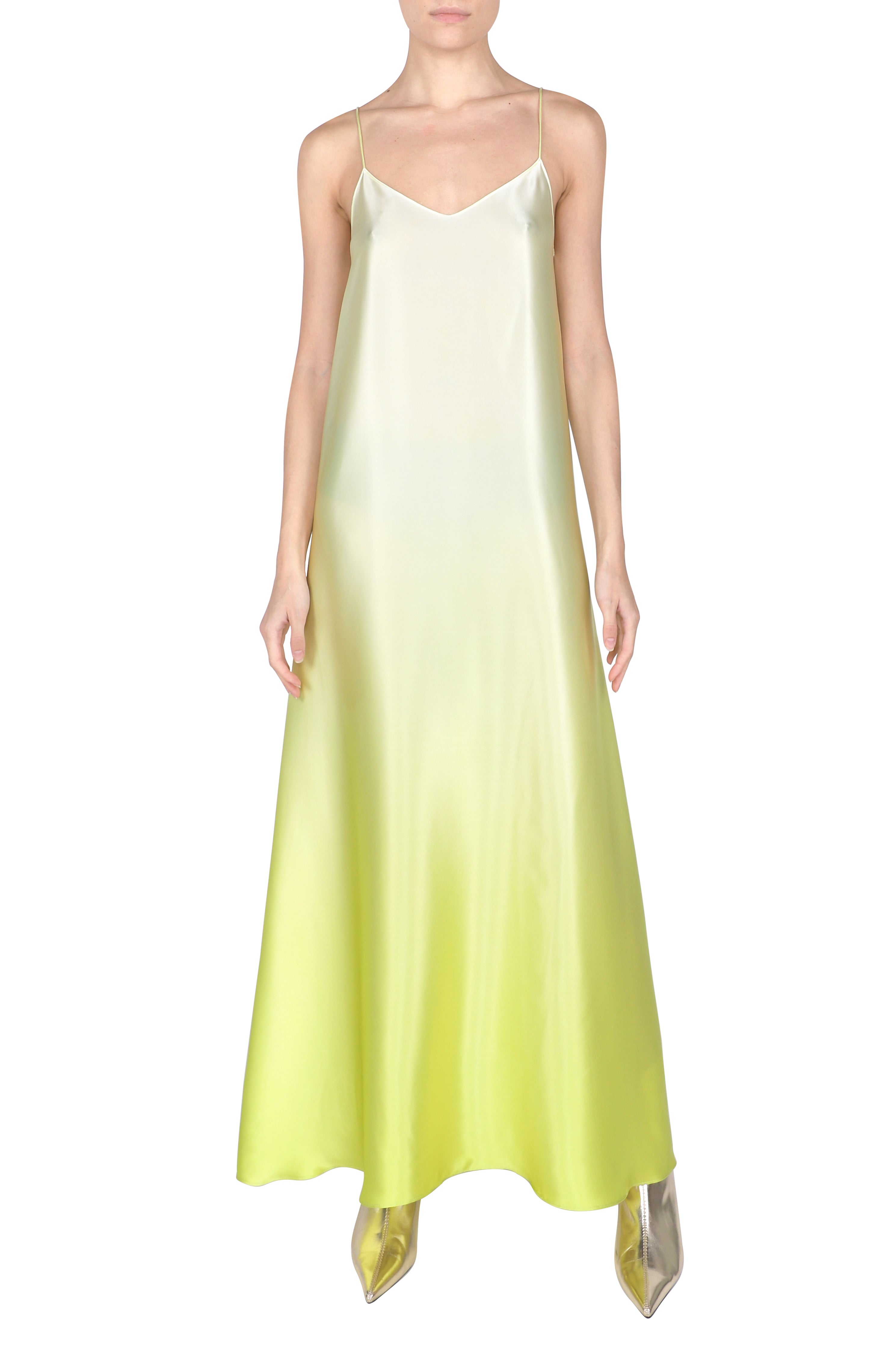 Silk Satin Ombre Cami Dress – Marie France Van Damme