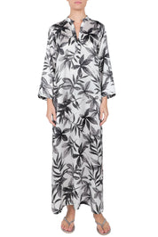 Silk Satin Mao Collar Dress