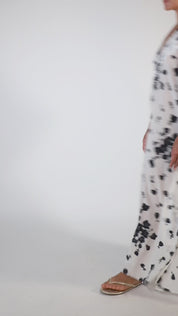 Embroidered Rose Silk Boubou Caftan
