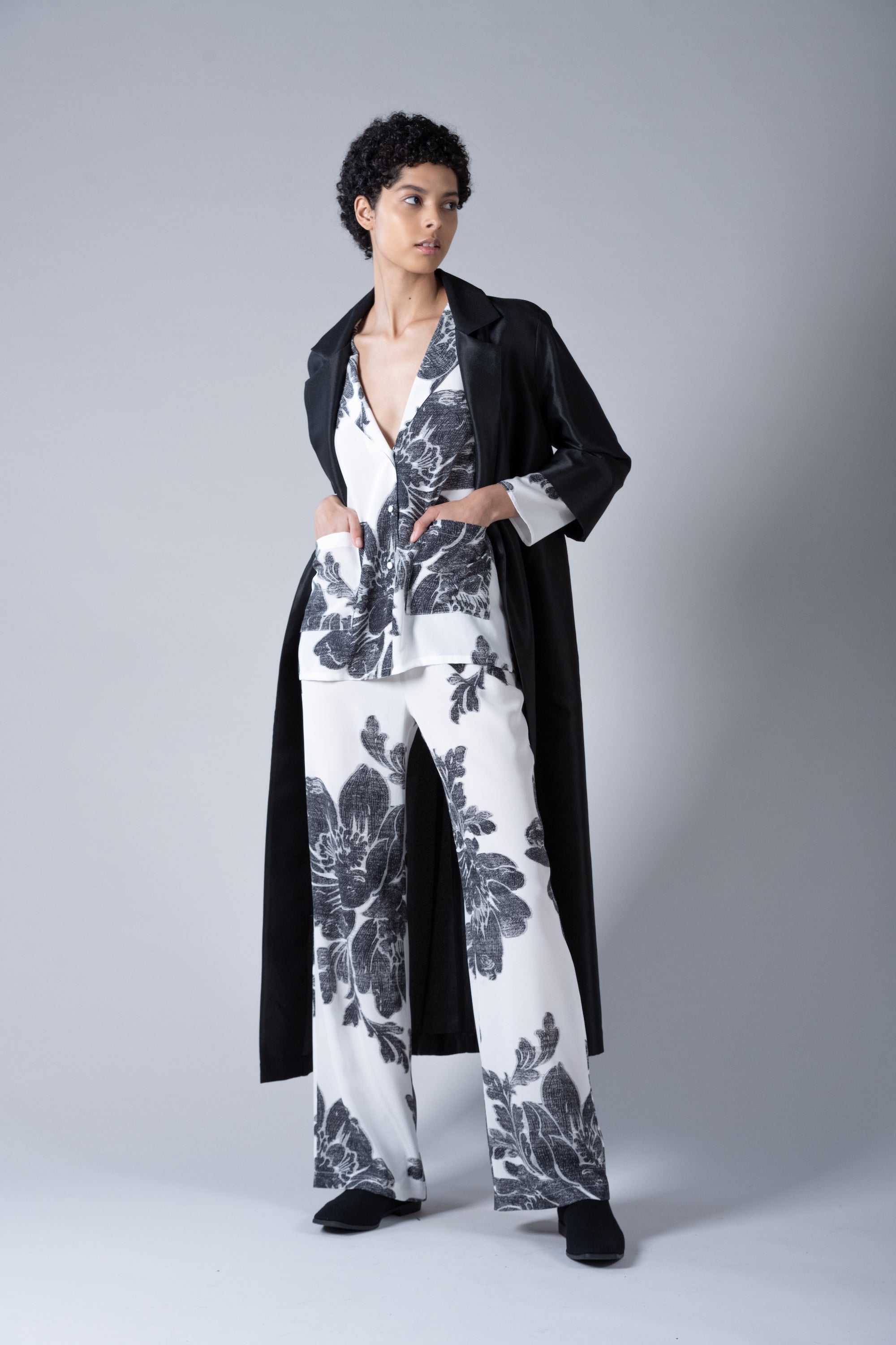 Silk Printed Flair Pants