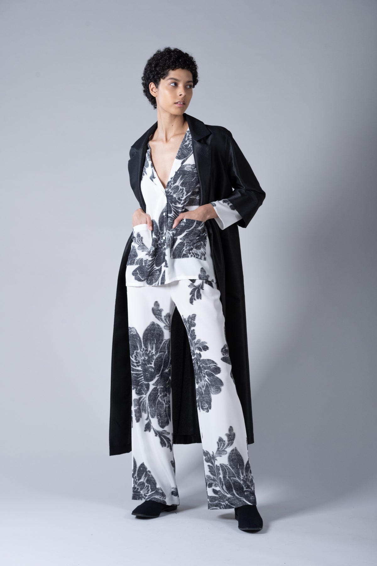 Silk Printed Flair Pants