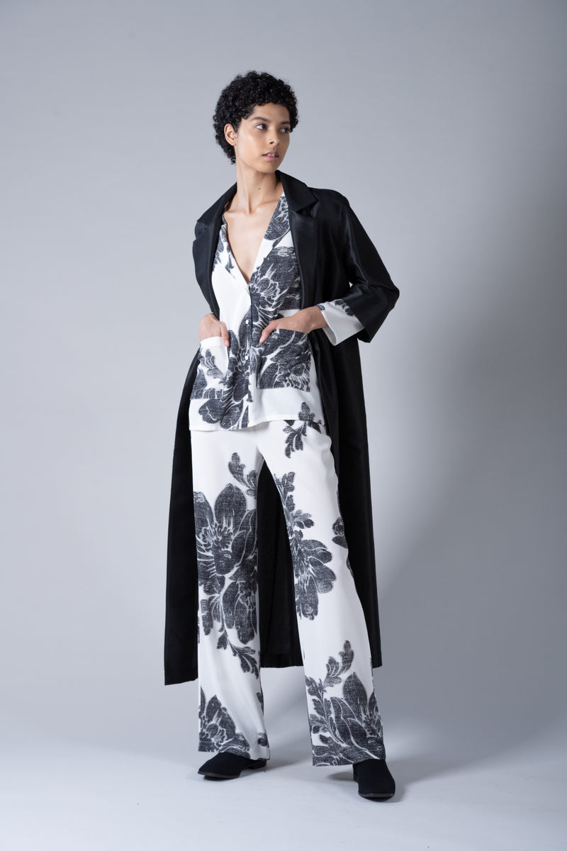 Silk Printed Flair Pants