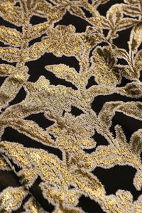 Metallic Long Flower Devore Boubou Caftan