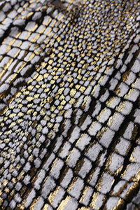 Metallic Croco Devore Boubou Caftan