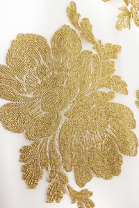 Silk Metallic Flower Skirt