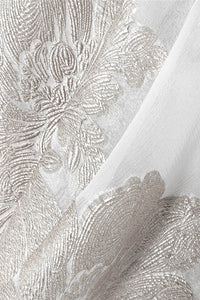 Silk Metallic Flower Skirt