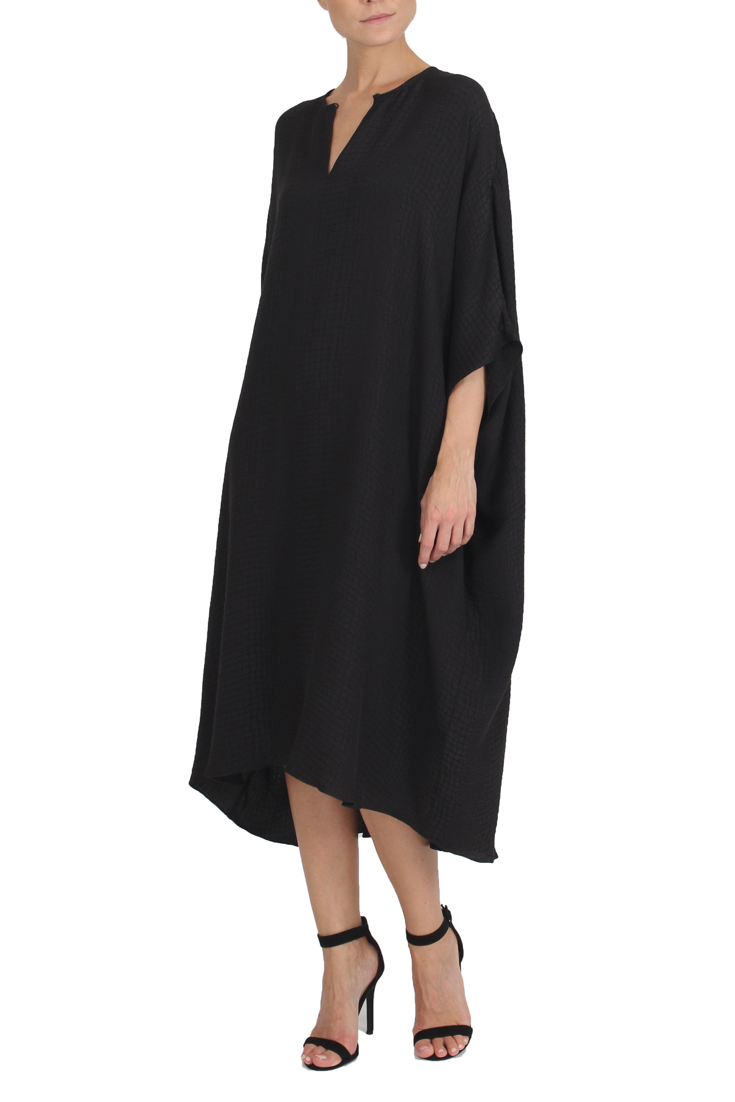 Silk Croco Jacquard Midi Boubou Caftan