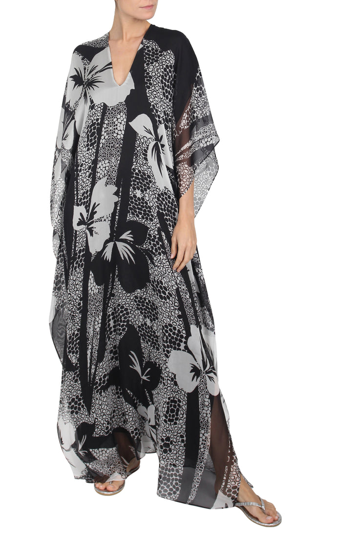 Hawaii Printed Chiffon Boubou Caftan