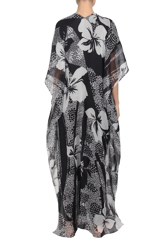 Hawaii Printed Chiffon Boubou Caftan