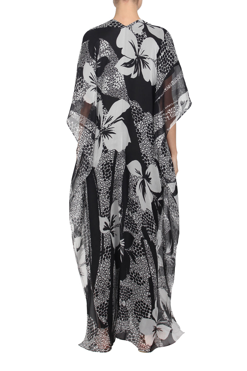 Hawaii Printed Chiffon Boubou Caftan