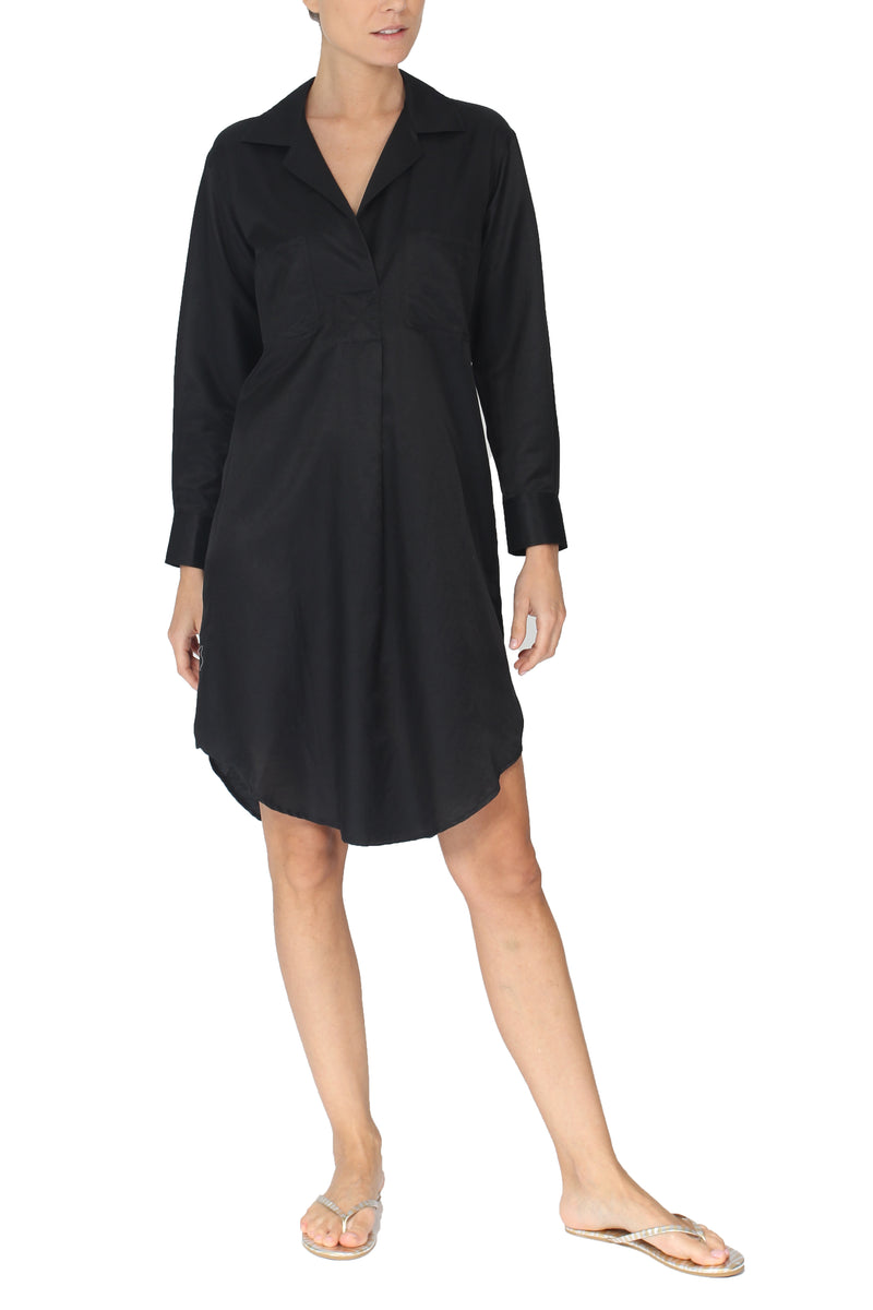 Silk Cotton Shirt Dress