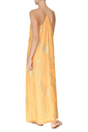 Metallic Dahlia Racer Back Dress