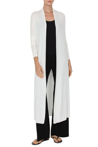 Straight Long Silk Blend Michi Cardigan