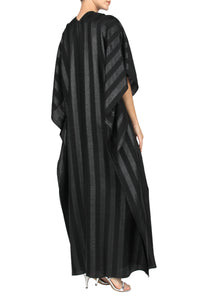 Metallic Stripe Boubou Caftan