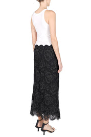 Floral Embroidered Lace Skirt