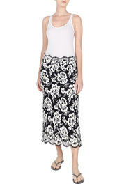 Floral Embroidered Lace Skirt