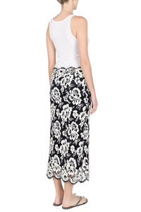 Floral Embroidered Lace Skirt